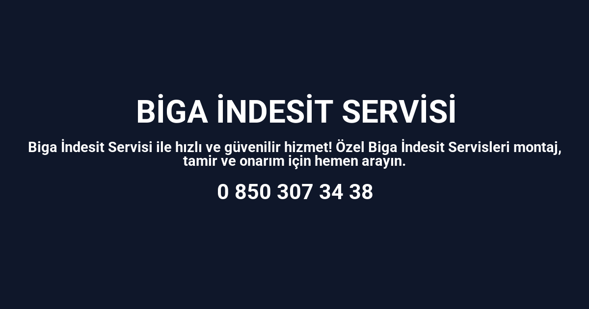 Biga İndesit Servisi